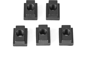 WALFRONT M10 T Nutensteine Mutter Gewinde 5 Teile/Paket 45 Kohlenstoffstahl Schwarz Oxid Finish für Maschinen Werkzeugtische(M10)