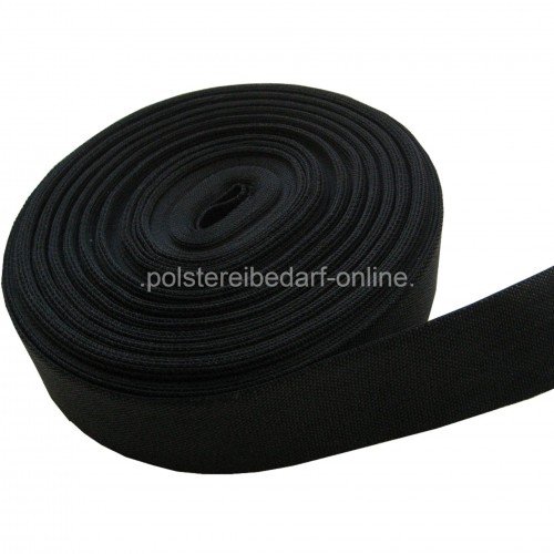 Polster Gurte Polyester Unelastisch Schwarz Meterware
