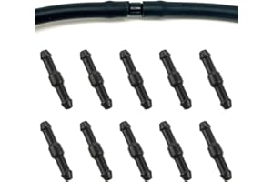 Fc'Noqgn Auto-Wischerschlauch-Verbindungsstück Spritzwasserschlauch-Adapter Schwarz Universal 10er-Pack