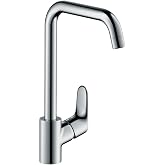 hansgrohe Focus M41 &ndash; Kitchen Tap, 1 Spray Type, Single Lever Kitchen Mixer Tap 260 mm, Kitchen Sink Tap with Swivel Spout, C