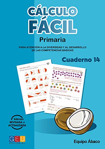 Cálculo fácil 5º primaria Cuaderno 14/ Editorial Geu/ mejora la capacidad de Cálculo/ Recomendado Como Apoyo/ con activi