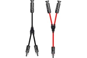 Sekesoer Solar Y Kabel 6mm², Y Stecker Solar Paar, Solarkabel Y Verteiler, PV Y Stecker Module Balkonkraftwerk (6mm² M/FF and F/MM)