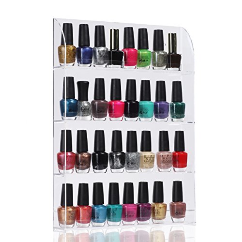 MAKARTT 4-Schichten Regale-Set Acryl Nagellack Rack Aufbewahrungsbox Ausstellungsstand 33-45 Flaschen - 9