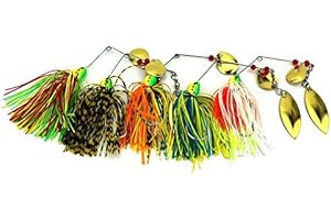 LENPABY 5 pcs leurres Pêche Dur Spinner Leurre Spinnerbait Buzz Appât Jig Cuillère Appât Pike Basse 16.3g / 0.57oz