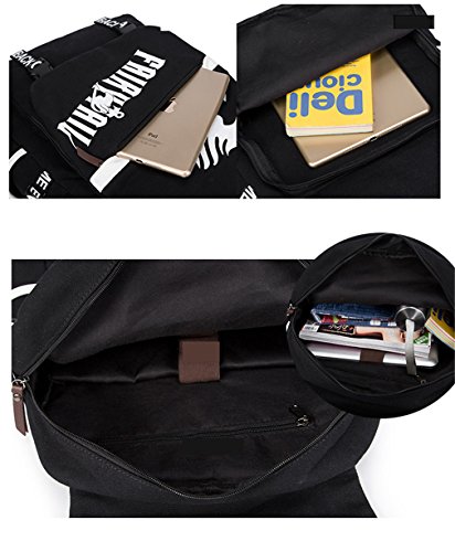 Anime Unisex Multifunctional backpack Canvas School Backpack Cartoon Casual Rucksack Book Bags (One Piece)