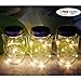 Produktbild 3Pack Mason Jar Licht, 20LED Solar LED Glas Hängeleuchte, Outdoor String Laterne, Dekoration für Zuhause Party Garten Hochzeit (3Pack Warmwhite)