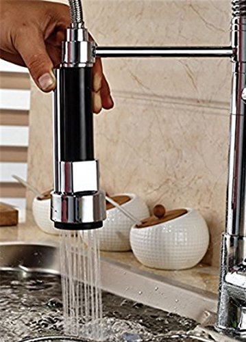 INCHANT Moderne Badezimmer-Küche-Wannen-Hahn-Pull-Out-Down-Spray-Kopf Universal 1/2-Zoll Fitting-Hahn-Kopf-Ersatzteil, Chrom-Finish - 3