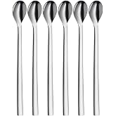 WMF Nuova 6 Par&ccedil;a Uzun Kaşık Seti, 22 cm, Latte Macchiato, Kokteyl ve Tatlı Kaşığı, Cromargan&reg; Y&uuml;ksek Kaliteli Parlak Paslanm