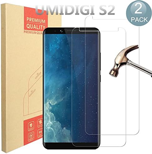 [2 Pack] UMIDIGI S2 Screen Protector, PULEN Premium Quality Tempered Glass Protective Film 0.33mm Anti-Bubble Shield 9H Hardness Clear Scratch Resist Bubble-free Anti-Fingerprint for UMIDIGI S2