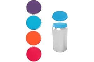 AOMIGT Coperchi per lattine di bevande, Coperchi per Lattine, 4 pezzi Coperchi per lattine con coperchio piccolo, coperchio in vetro, Chiusura per lattine di birra per Lattine Per Bevande