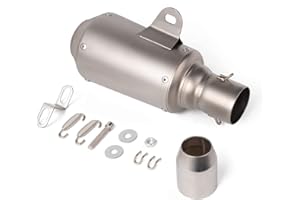 Heran 38mm 51mm Universal Motorcycle Short Exhaust Muffler Slip On Motorcycle Muffler fits Most Motorcycles, Dirt Bikes, Scooters