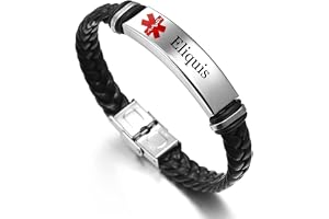 KBNSUIAN Personligt medicinskt armband för kvinnor män flätat läder ID-varning armband anpassad identifiering smycken för nöd