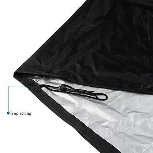 BBQ Grillabdeckung, APOGO Grill-Abdeckhaube Schutzhuelle Haube Wetterschutzabdeckung BBQ Cover für Grill Smoke Barbecue Gasgrill —Schwarz (145*61*117CM) - 5