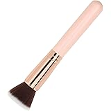 TRIXES Pennello fondotinta trucco rosa oro - Utensile kabuki professionale cosmetico per viso miscelazione crema liquida o po