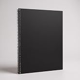 Fark Tanıtım Kareli Spiralli Not Defter, A4 Boyut (21x29,7 cm), 60 Yaprak, 90gr. Ivory Kağıt, Ofis İ&ccedil;in İdeal (Siyah Kapak)