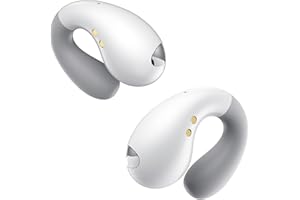 EUQQ Auriculares Conducción Ósea Blanco- Auriculares Inalámbricos Deportivos con Diseño Abierto, Conexión Bluetooth 5.3 y Alta Comodidad, Cascos Inalámbricos Bluetooth Deporte para Running y Gimnasio