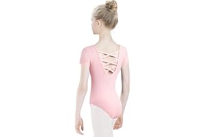 tanzdunsje Ballettanzug Mädchen Ballett Trikot Kinder, Ballett Body TanzBody Turnanzug Gymnastikanzug Trikot für Kinder Damen Größe 100-170