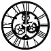 Produktbild SOLEDI Wanduhr Europäische Vintage künstlerische Industriegetriebe Handarbeit 3D Dekorative Zahnrad (schwarz)