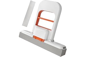 OIXYAZ Mini fregona plegable de escritorio, mini fregona de mesa plegable, esponja autoescurrible, esponja absorbente, mopa de limpieza en seco y húmedo para baño, cocina, vidrio