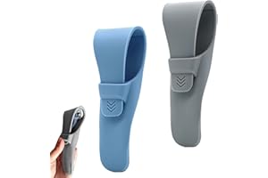 QEEROYO 2 Stück Reiseetui für Rasierer, Rasierer Etui, Reiseetui Rasierer, Tragbare Rasierer-schutzhülle, Rasierhobel Hülle, Tragbare Silikon Rasierer Schutzhülle, Blau&Grau
