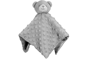 SOFT TOUCH SoftTouch Tillfield Baby Grey Teddy Bubble/Popcorn Comforter/Security Blanket