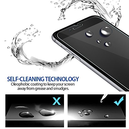 [2 Front+1 Back] Iphone SE/5s/5c/5 Screen Protector, KlearlookÂ® [3D Touch Compatible] 2-Pack Crystal Clear Tempered Glass Screen Protector+ 1-Pack Matt Back PET Film-99.9% Transparent HD Shield / 9H Hardness / Shatter-Proof + Bubble-Free