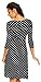 Zeta Ville Women's Maternity Wrap V-neck Polka Dot Dress Summer Spot Dress 017c (Black with Dots, UK 6/8)