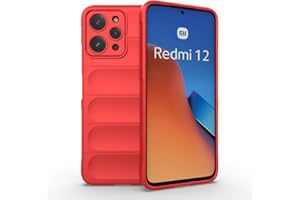 RankOne Airbag Funda de Silicona Líquida para Redmi 12 (4G) / Redmi 12 5G (6.79" Inches) - Rojo