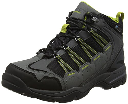 Hi-Tec Forza Lite Mid Waterproof, Botas de Senderismo para Hombre, Gris (Charcoal/Chartreuse/Black), 42 EU
