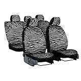 Citroen C5 I GSC Universal AutoSitzbezüge Zebra Komplettset Sitzbezug für Auto Sitzschoner Set Schonbezge Autositz Sitzbezüge Sitzauflagen Sitzschutz, kompatibel mit Citroen C5 I