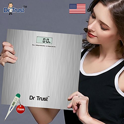 Dr. Trust Personal Digital scale Weighing machine for body weight (180 KGS) with Digital Thermometer RS.1049 (64.00% Off) - Amazon