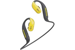 Oladance OWS Sports Open-Ear Headphone, 15 Hours Open Wearable Stereo Bluetooth Earphones IPX8 Waterproof for Running Cycling Workout Gym, Wireless Bluetooth 5.1 Compatible iPhone and Android Yellow