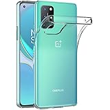 AICEK Fodral kompatibelt med OnePlus 8T, transparent silikonskydd för OnePlus 8T stötskydd genomskinligt fodral (6,5 tum)