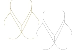 Bikini Bra Body Chain,Regerly 2 Piece Crystal Body Chain Gold And Silver Bikini Chain Chest Chain Chest Chain Accessories Sexy Cross Chest Chain Suitable For Women For Parties And Nightclubs