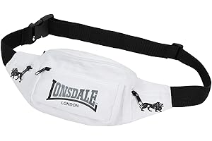 Lonsdale Hip Bag One Size White/Black/Ash, Blanco/Negro/Ash, Talla única, Riñonera