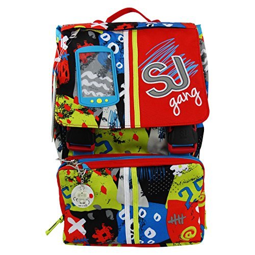 Seven SJ Gang Hi Tech con SJ Card in Omaggio Zaino Freetime per Scuola e Tempo Libero Ragazzi Rosso