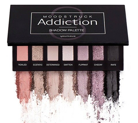 Younique Moodstruck Ensemble Addiction Palette de fard à paupière avec des nuances de rose et de violet