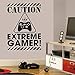 Produktbild WWYJN Gamer Wall Decal Sticker - Video Gamer Birthday Gift Vinyl Wall Sticker for Kids Room/Boys Bedroom Decor red 79cmx56cm