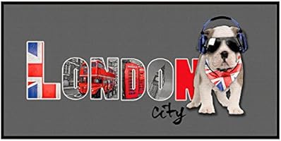 Tapis D&eacute;co - Tapis Polyamide/Latex Imprim&eacute; London Boy - 115 x 57 x 115 cm