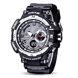 Lazzgirl  SBAO Watch LED Herren Wasserdichte Sportuhren Shock Digital Electronic(Rot, Blau, Schwarz, Weiß, Gelb,One Size)