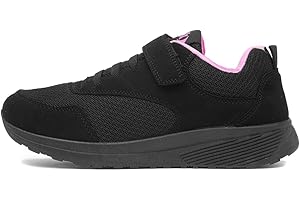 SHOE ZONE XL Kids Black Easy Fasten Trainer