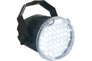 BeamZ Stroboscope 48 LEDs Blanches, DJ Light Effect, Jeu de Lumières, Plafond/Mur, Ambiance Discothèque, Vitesse Réglable, Programmes Automatiques, Haute Intensité, Faible Consommation