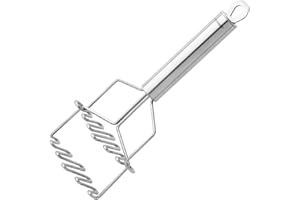 Fackelmann 40559 Nirosta Oval - Prensador de patata (27 cm, acero inoxidable)