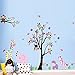 Produktbild Wandaufkleber ALLDOLWEGE Kindergartenkindergarten-Klassenzimmeraufkleber des einfachen Tierblumenbaums große entfernbare Kinderraumdekorations-Karikaturwand-Aufkleberbaum