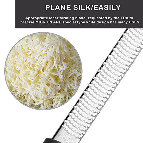 GIMARS Edelstahl Zester Reibe Küchenreibe für Käse, Schokolade, Zitrone, Ingwer, Muskat, Knoblauch, Gewürze usw. - 4