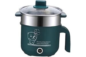 kowaku électrique Ramen Cooker Cuiseur à riz électrique Appareils de cuisine pour soupe, avec cuiseur vapeur Vert