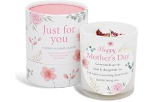 GEMINI GIFTS Mothers Day Candle That Makes a Thoughtful Gifts for Mothers Day - Sentimental Mother’s Day Gifts SOYA Candle with Rose Quartz and Rose Petals