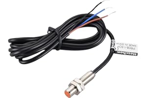 Heschen PR08-1.5DP Sensorschalter, 12-24 V DC, 3-adrig, PNP NO, M08 Durchmesser, 1,5 mm Sensorabstand, IP67, CE, Messing vernickelt, 1,5 kHz, -25 bis 70 °C