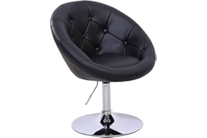 ‎SVITA SVITA Havanna Cocktail-Sessel Lounge Clubsessel Drehsessel Retro Barhocker Kunstleder Schwarz