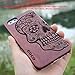 Produktbild Holz iPhone 6/6S Fall - Coco Laser Carving markiert Holz Fall Schutzhülle mit robustem Polycarbonat Bumper Slim, die Schutzhülle für Apple iPhone 6S, iPhone 6 (11,9 cm), Skull-Wood
